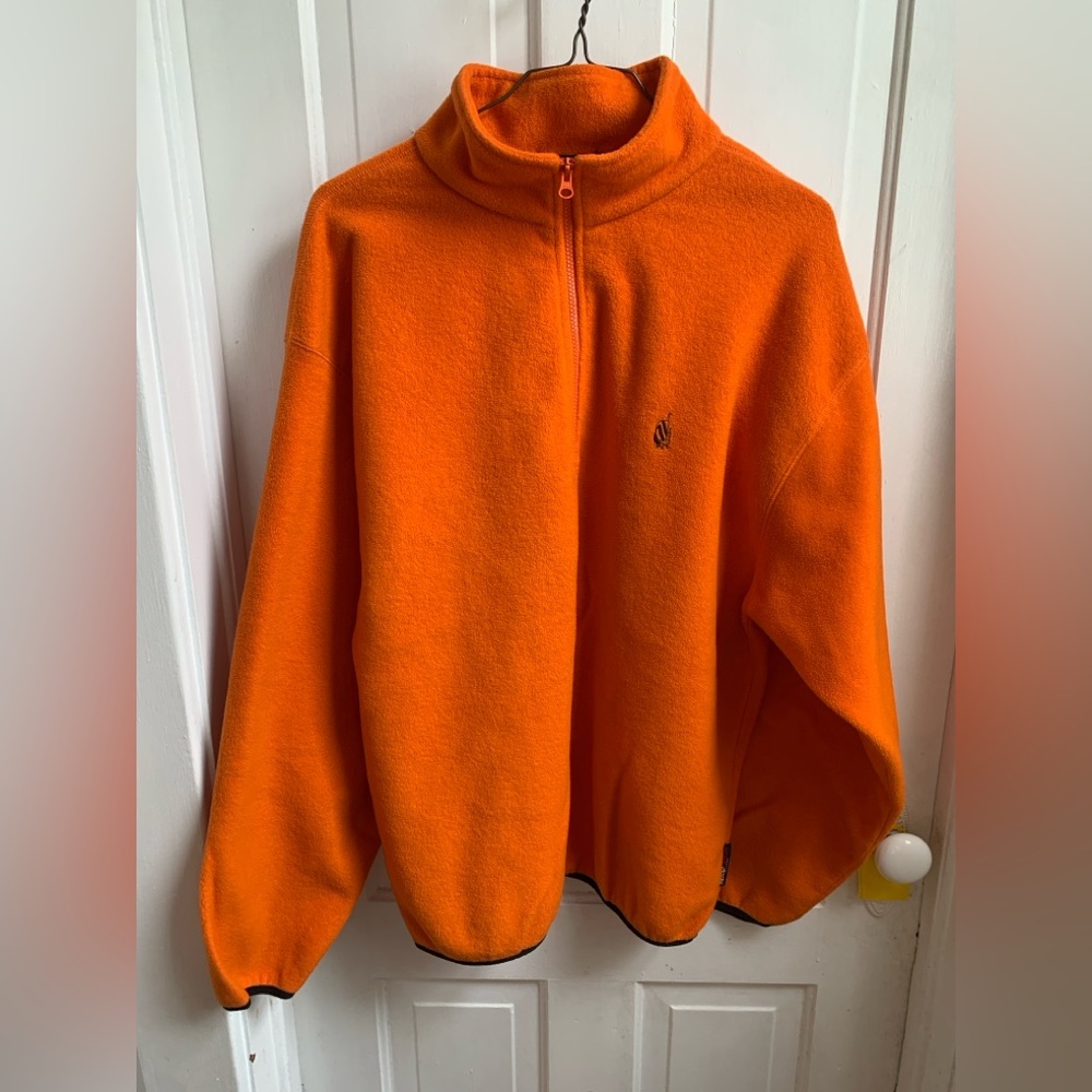 Nautica Orange Quarter Zip Fleece Pullover XXL